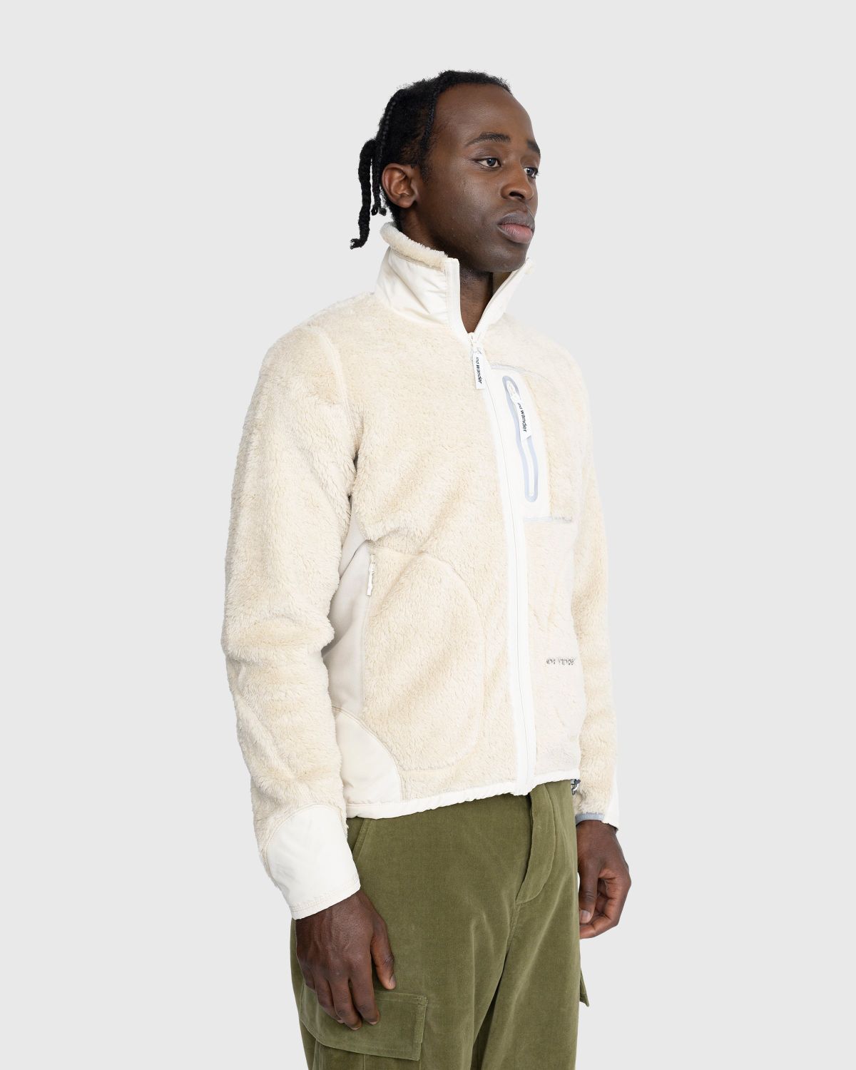 And Wander – High Loft Fleece Jacket Off White | Highsnobiety Shop