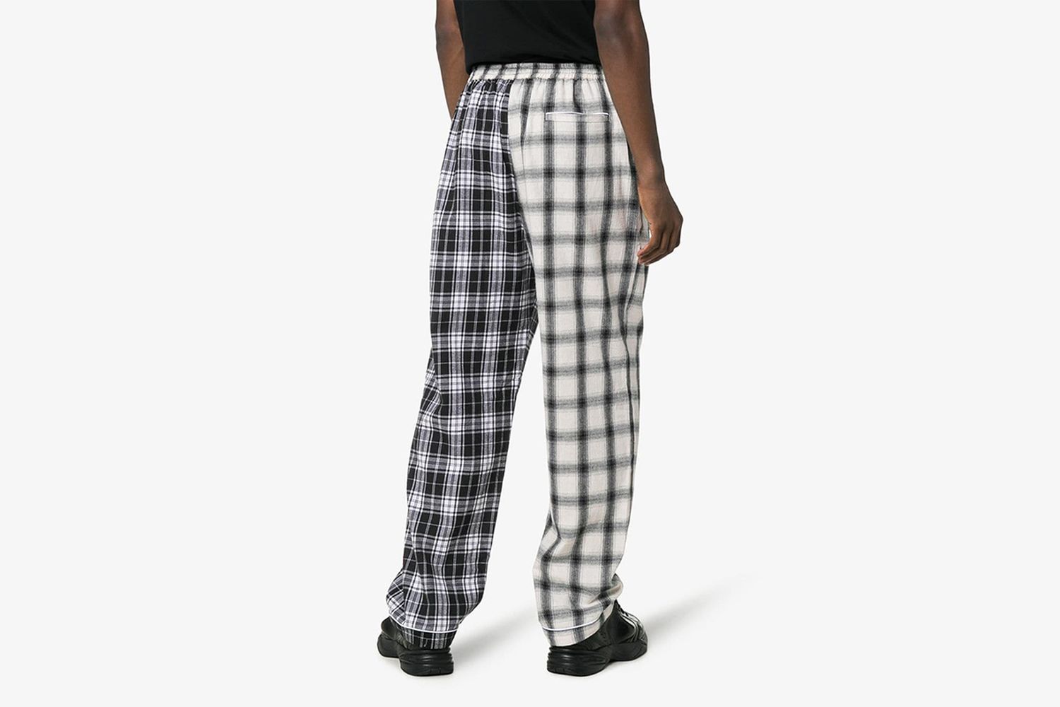 Contrasting Checked Pyjama Trousers
