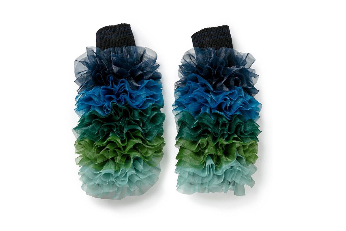 Tomo Koizumi x sacai Ruffle Bag & Leg Warmer Collaboration