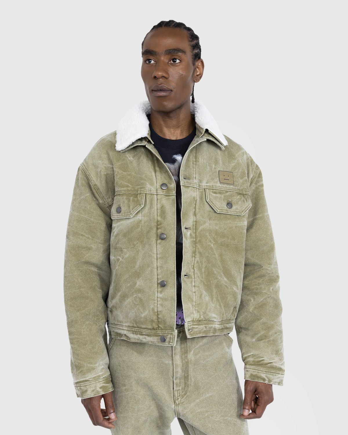 Acne Studios – Canvas Padded Jacket Khaki Beige - Outerwear - Green - Image 2