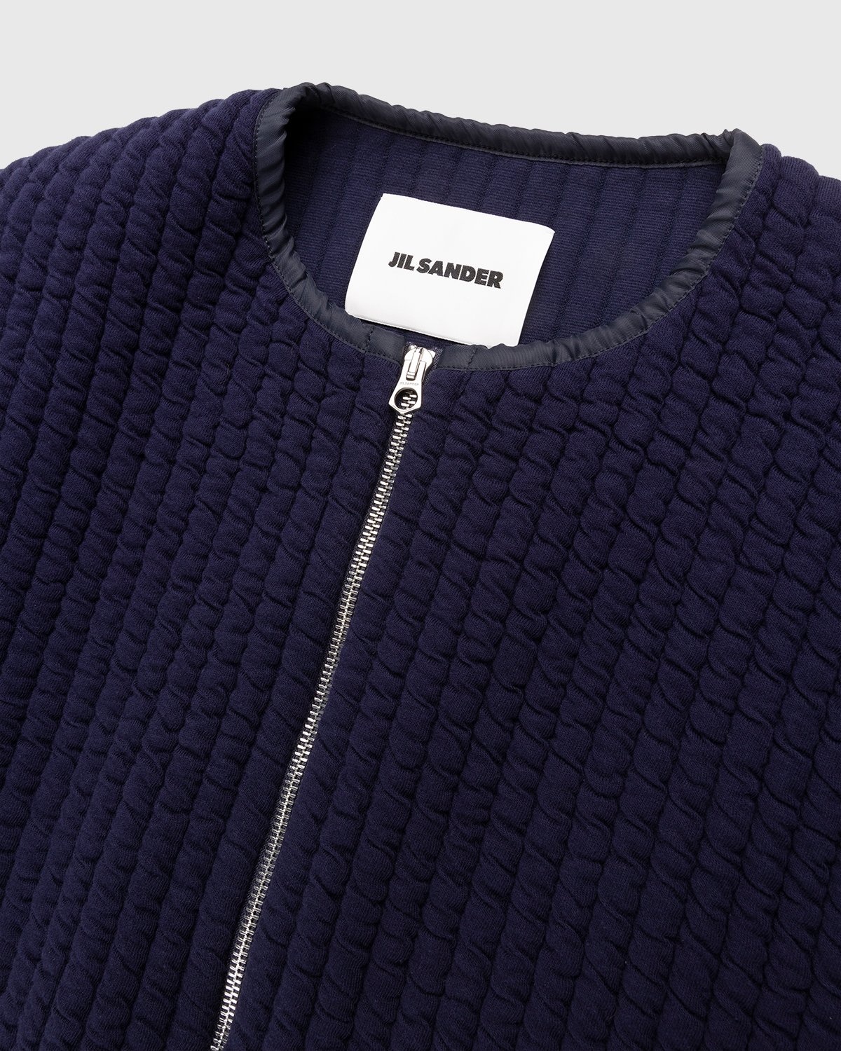 Jil Sander – Knitted Bomber Navy - Outerwear - Blue - Image 5