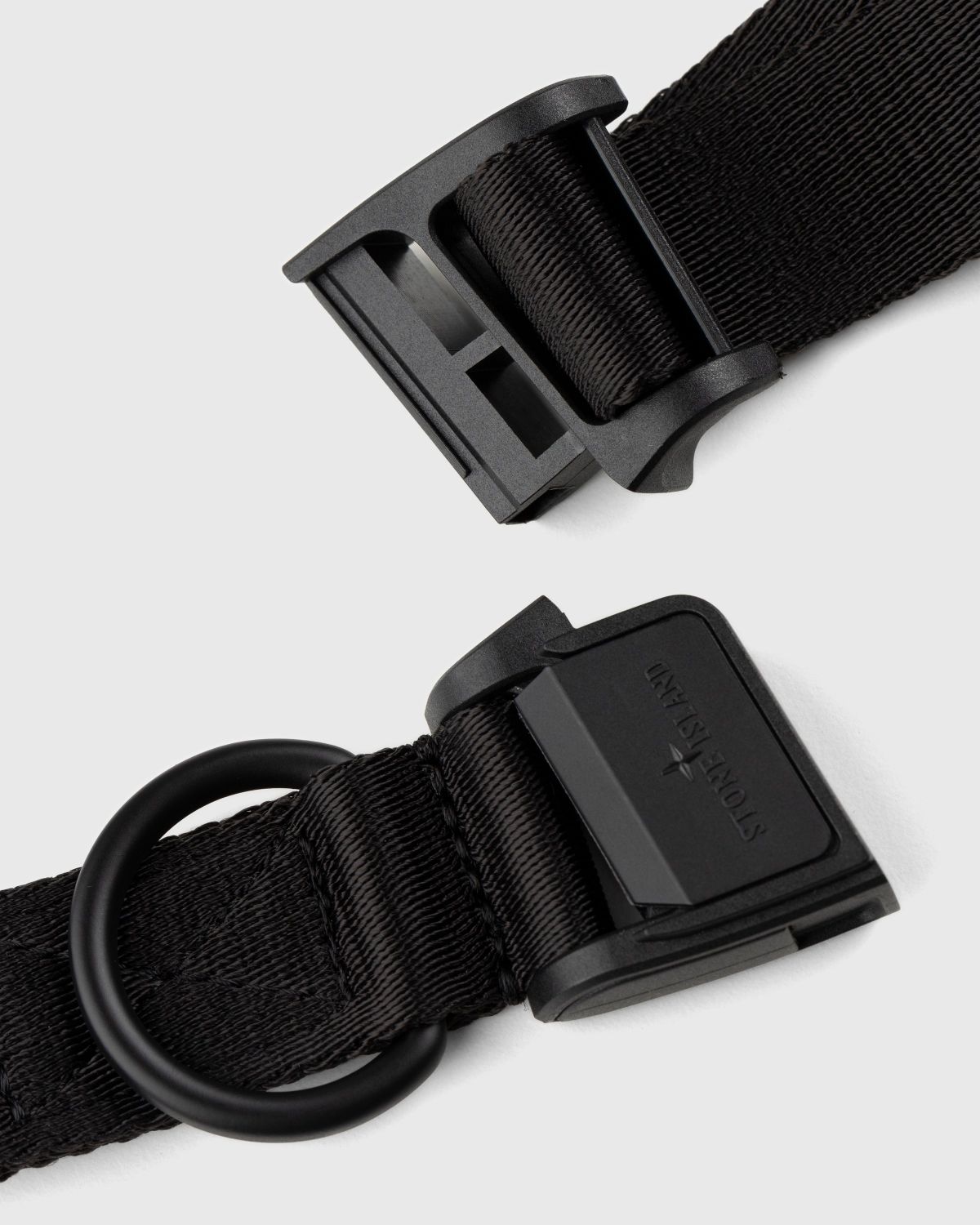 Stone Island – 94464 Nylon Logo Belt Black - Belts - Black - Image 3