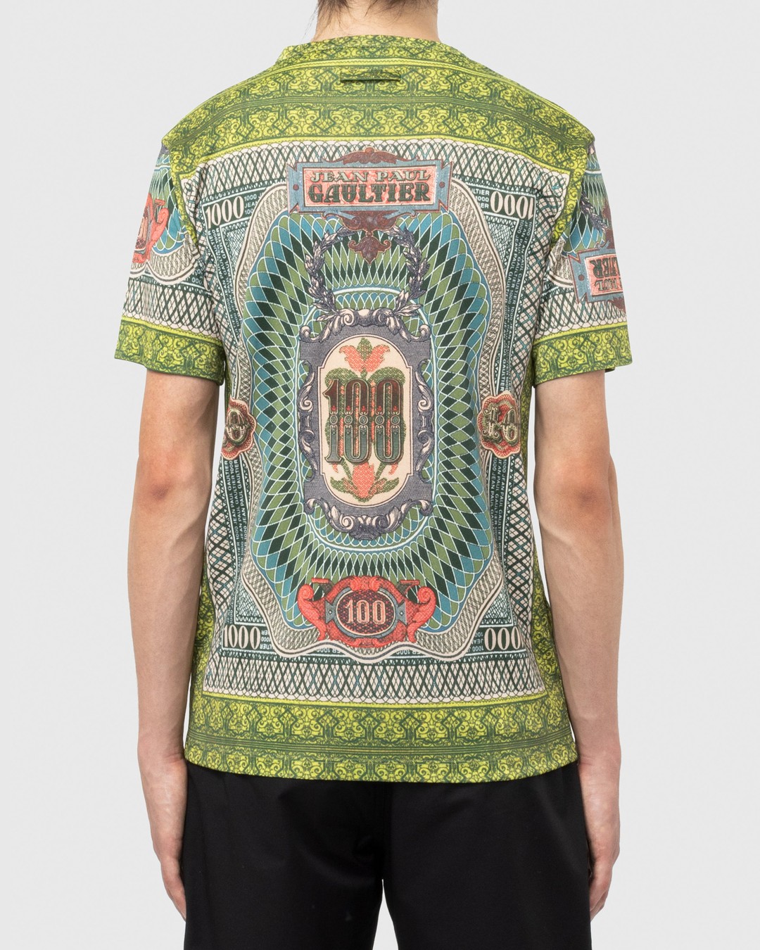 Jean Paul Gaultier – Banknote T-Shirt Multi - Tops - Green - Image 3