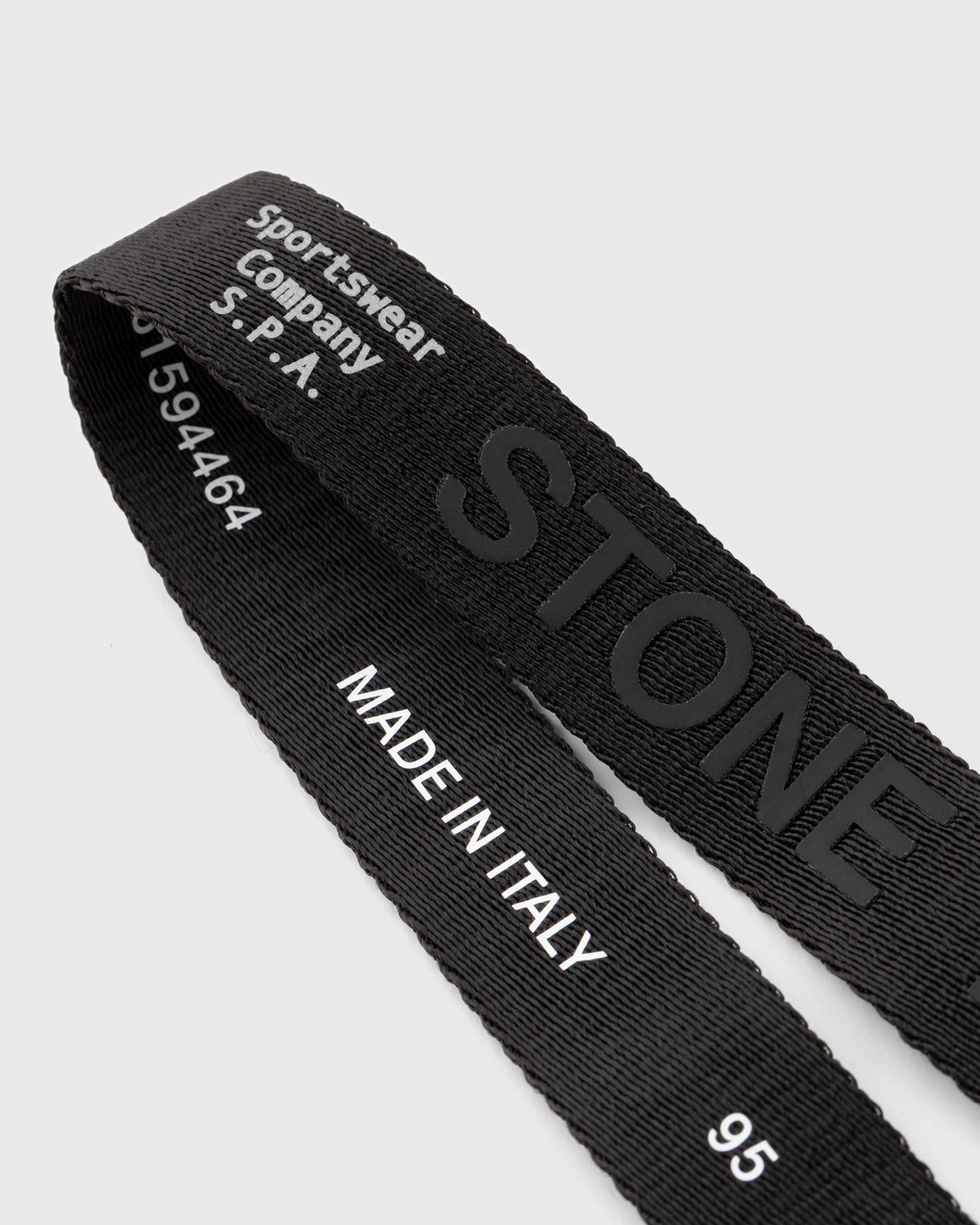 Stone Island – 94464 Nylon Logo Belt Black - Belts - Black - Image 2