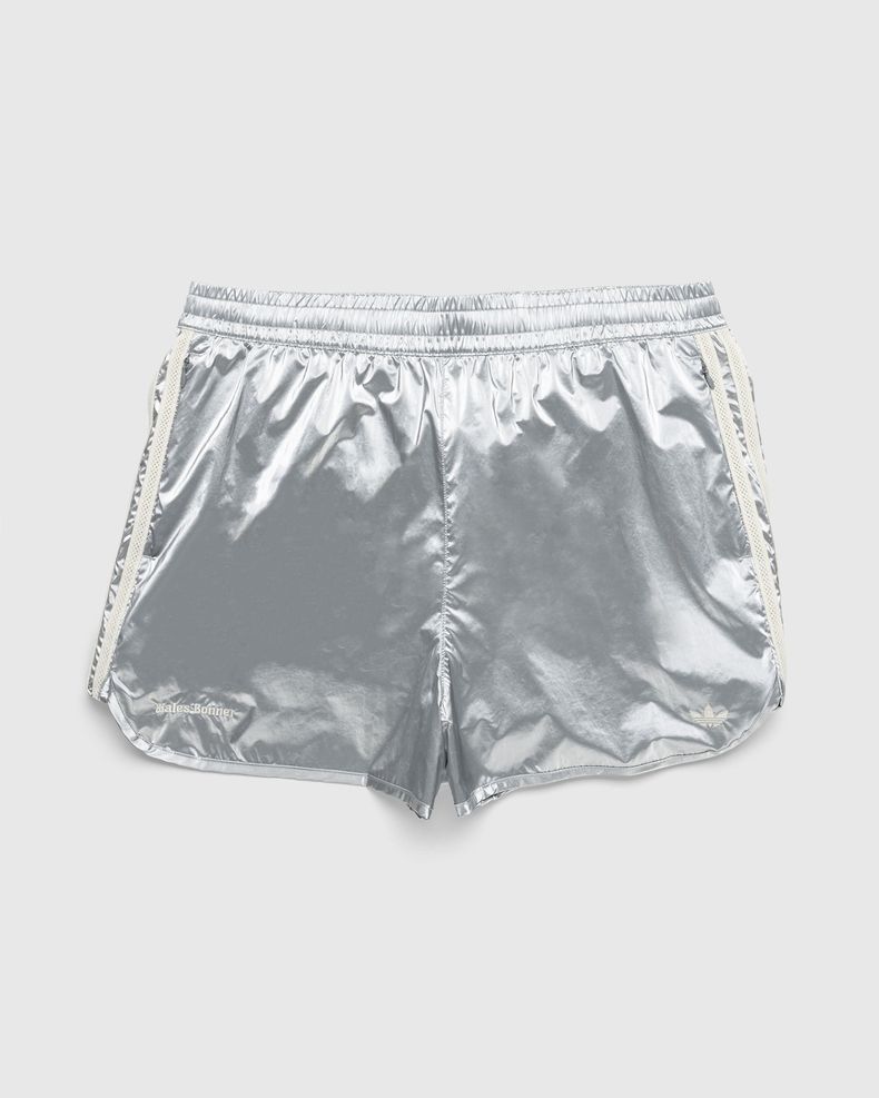 Adidas x Wales Bonner – Metallic Track Shorts Silver
