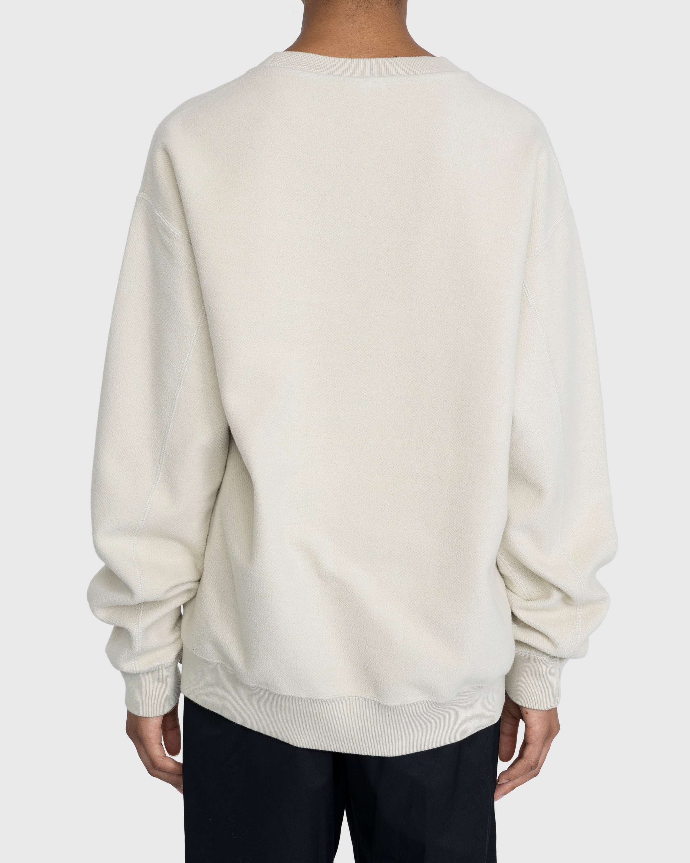 Highsnobiety – Script Logo Reverse Fleece Crew Beige - Sweats - Beige - Image 3