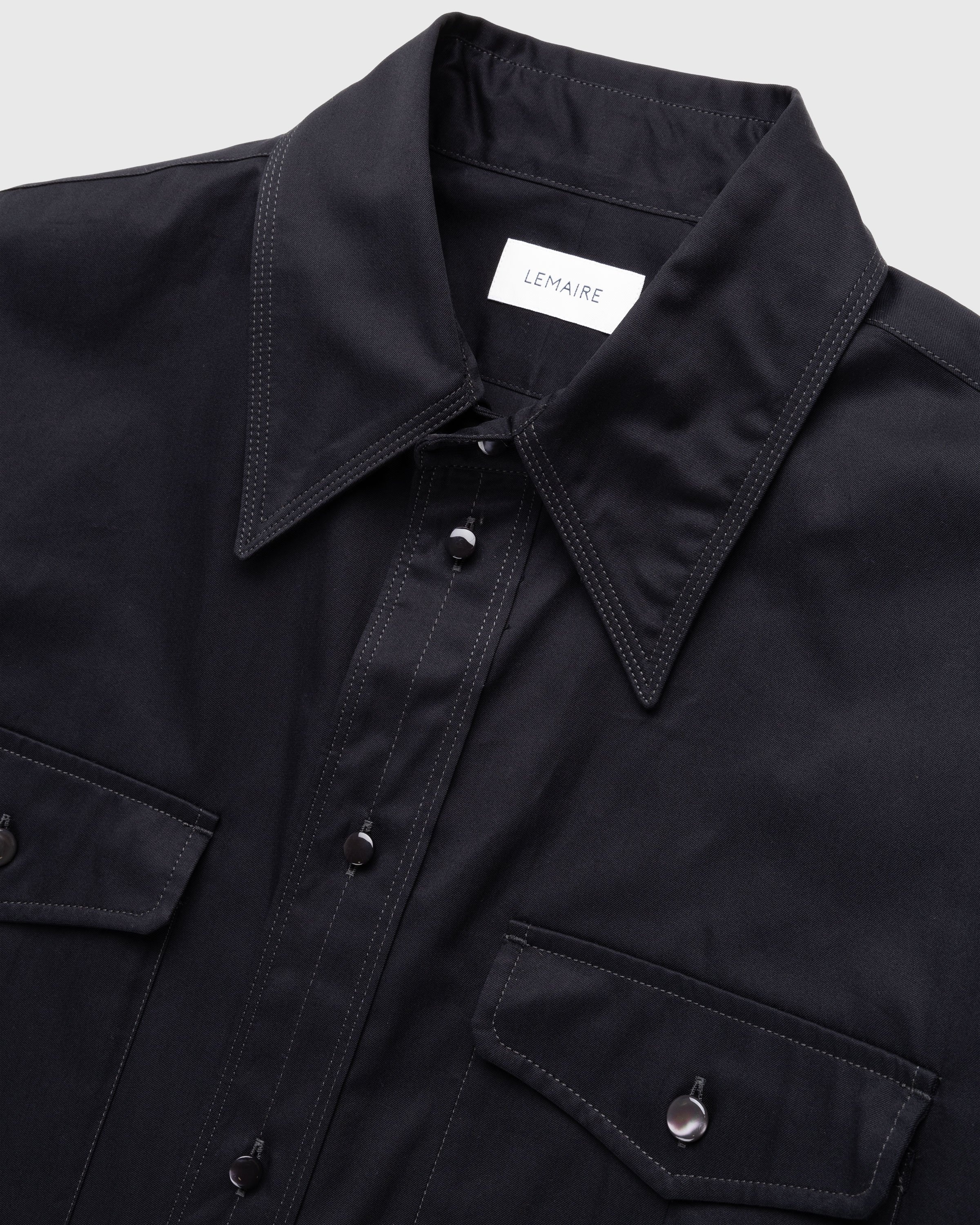 Lemaire – Relaxed Western Shirt Black - Shirts - Black - Image 5