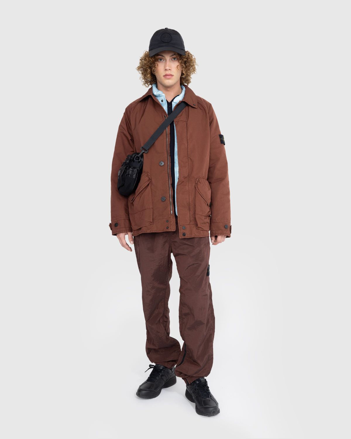 Stone Island – David-TC Down Jacket Maroon/Blue - Outerwear - Brown - Image 3