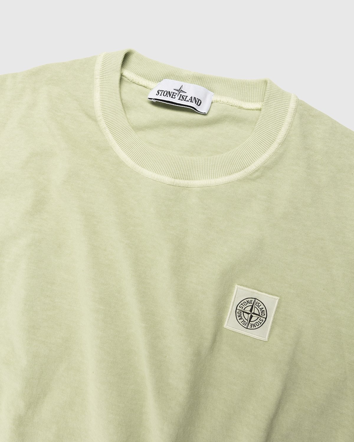Stone Island – 23757 Garment-Dyed Fissato T-Shirt Light Green - T-shirts - Green - Image 5
