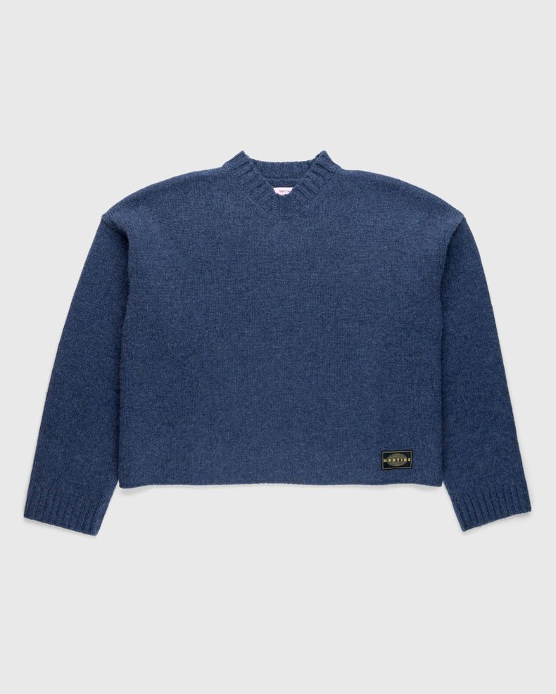 Oversized V-Neck Jumper Indigo