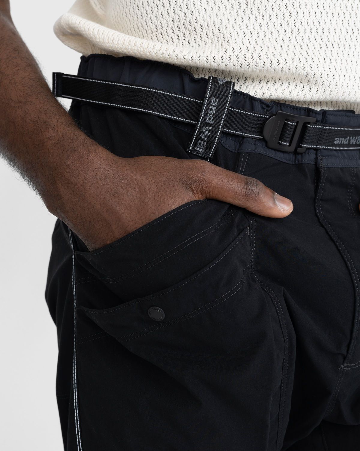 And Wander – Pocket Stretch Pants Black - Pants - Black - Image 5