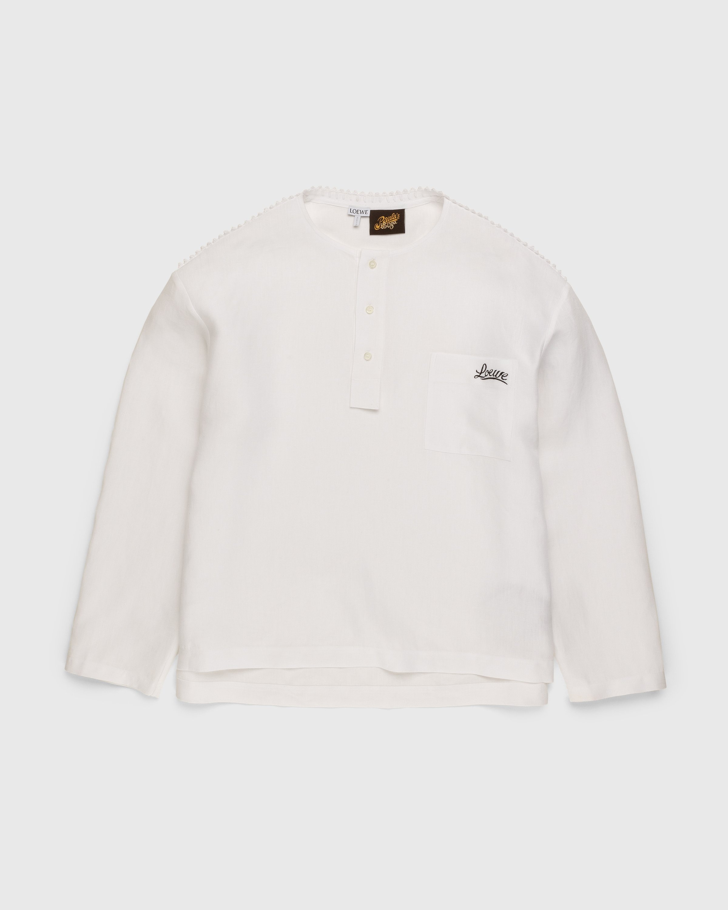 Loewe – Paula's Ibiza Buttoned Pullover Shirt White - Shirts - White - Image 7