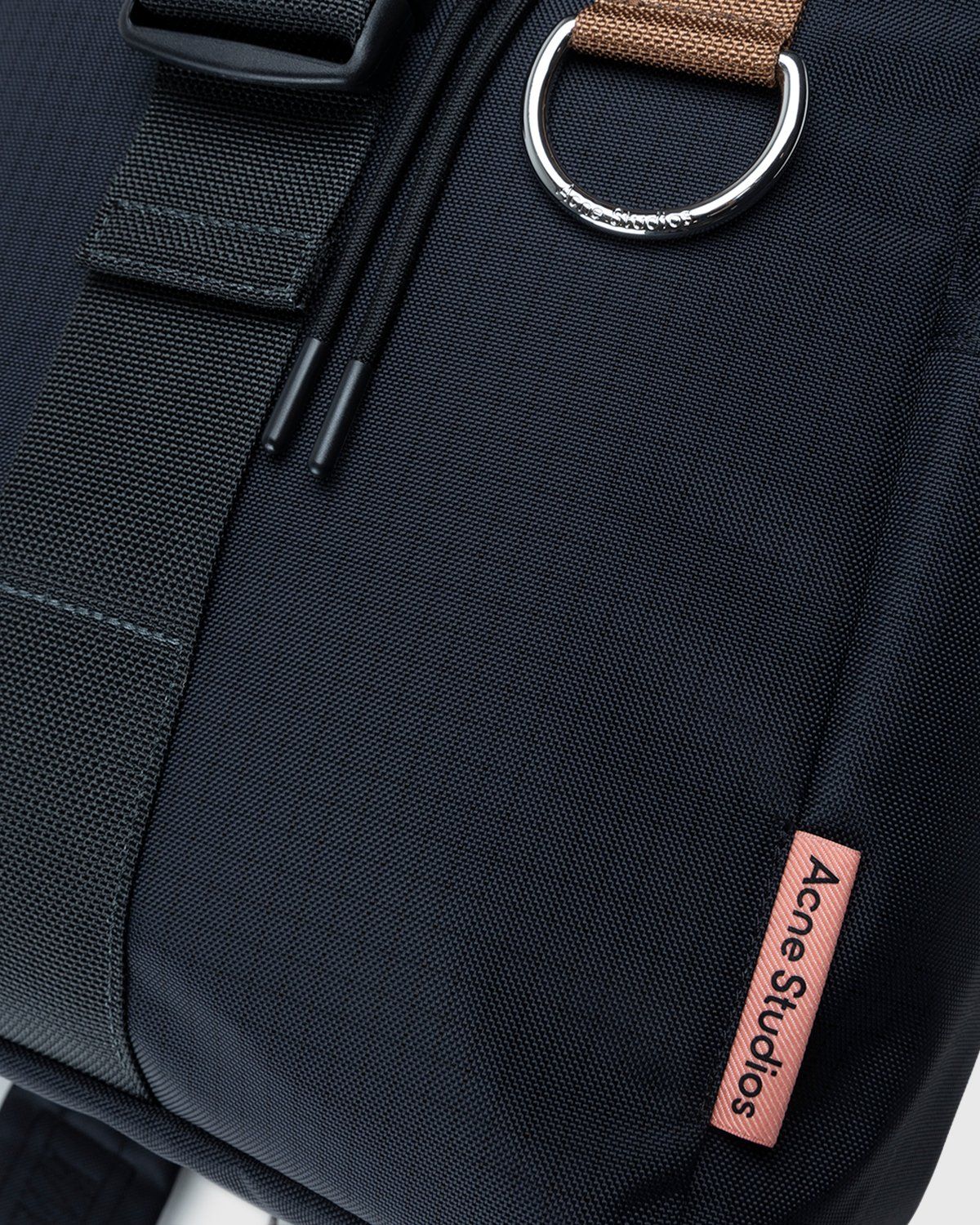 Acne Studios – Large Ripstop Backpack Black/Khaki Green - Bags - Black - Image 4