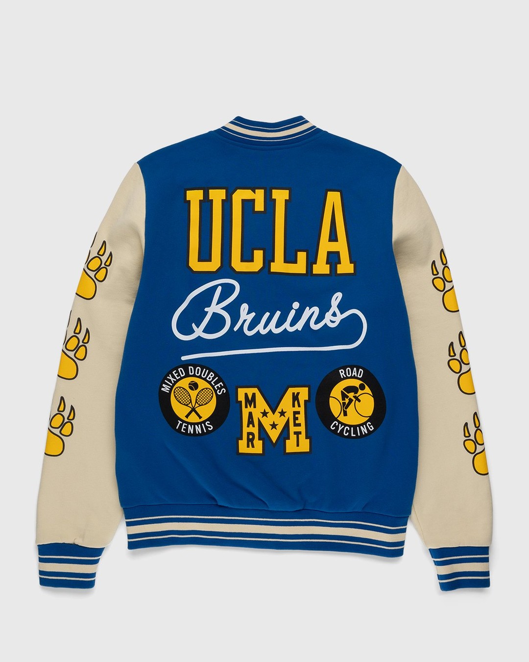 Market x UCLA x Highsnobiety – HS Sports Fleece Varsity Jacket Blue - Outerwear - Blue - Image 2
