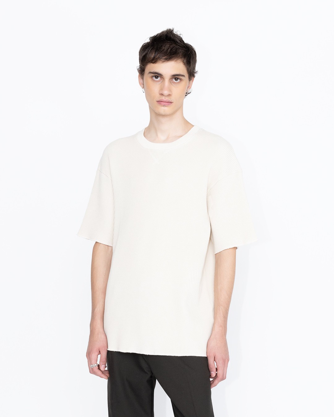 Highsnobiety HS05 – Thermal Short Sleeve Natural - Tops - Beige - Image 3