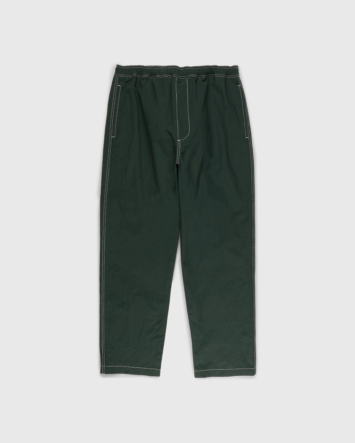 Highsnobiety – Contrast Brushed Nylon Elastic Pants Green - Pants - Green - Image 1