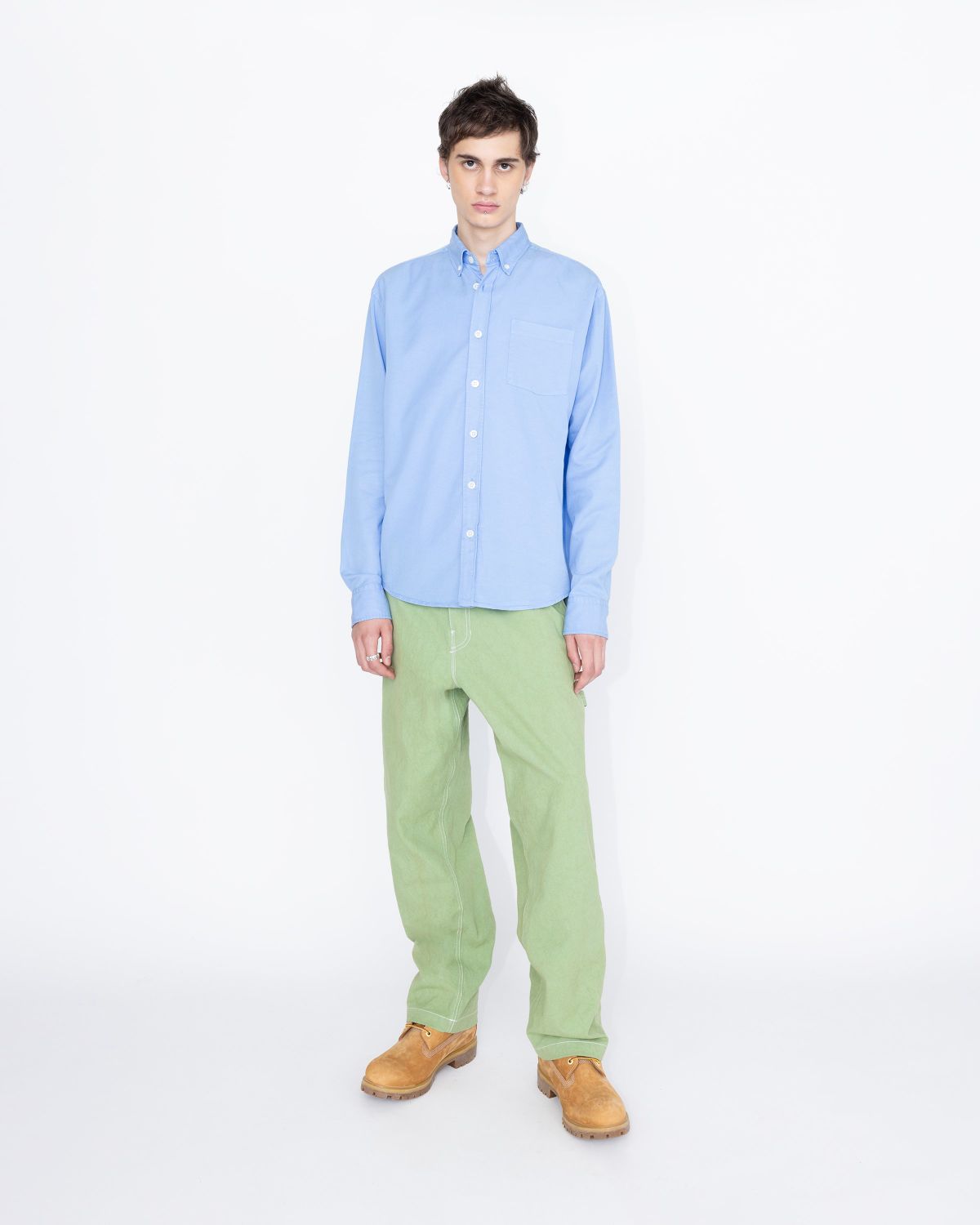 Highsnobiety HS05 – Sun Dried Canvas Carpenter Pants Green - Pants - Green - Image 5