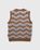 Highsnobiety HS05 – Alpaca Fuzzy Wave Sweater Vest Light Blue/Brown - Knitwear - Multi - Image 2