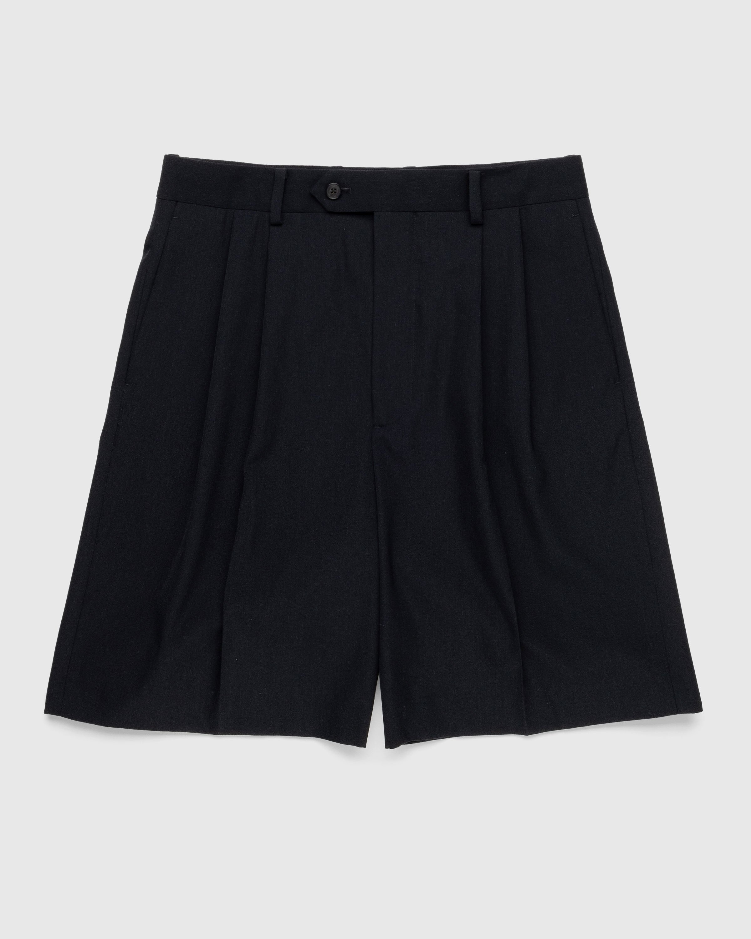 Auralee – Light Wool Max Gabardine Shorts Black