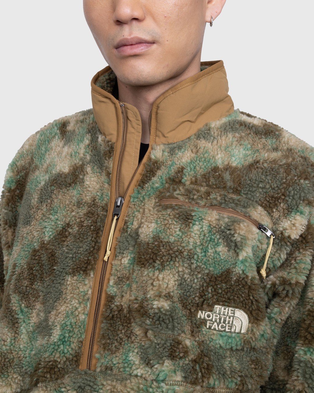 The North Face – Extreme Pile Pullover Military Olive/Stippled Camo ...