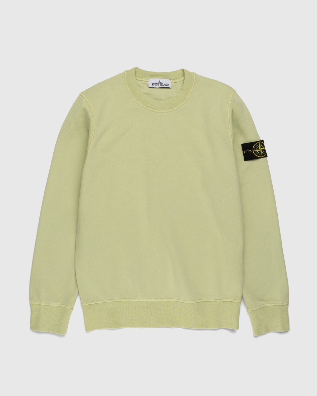 Stone Island – 63051 Garment-Dyed Cotton Fleece Crewneck Light Green |  Highsnobiety Shop