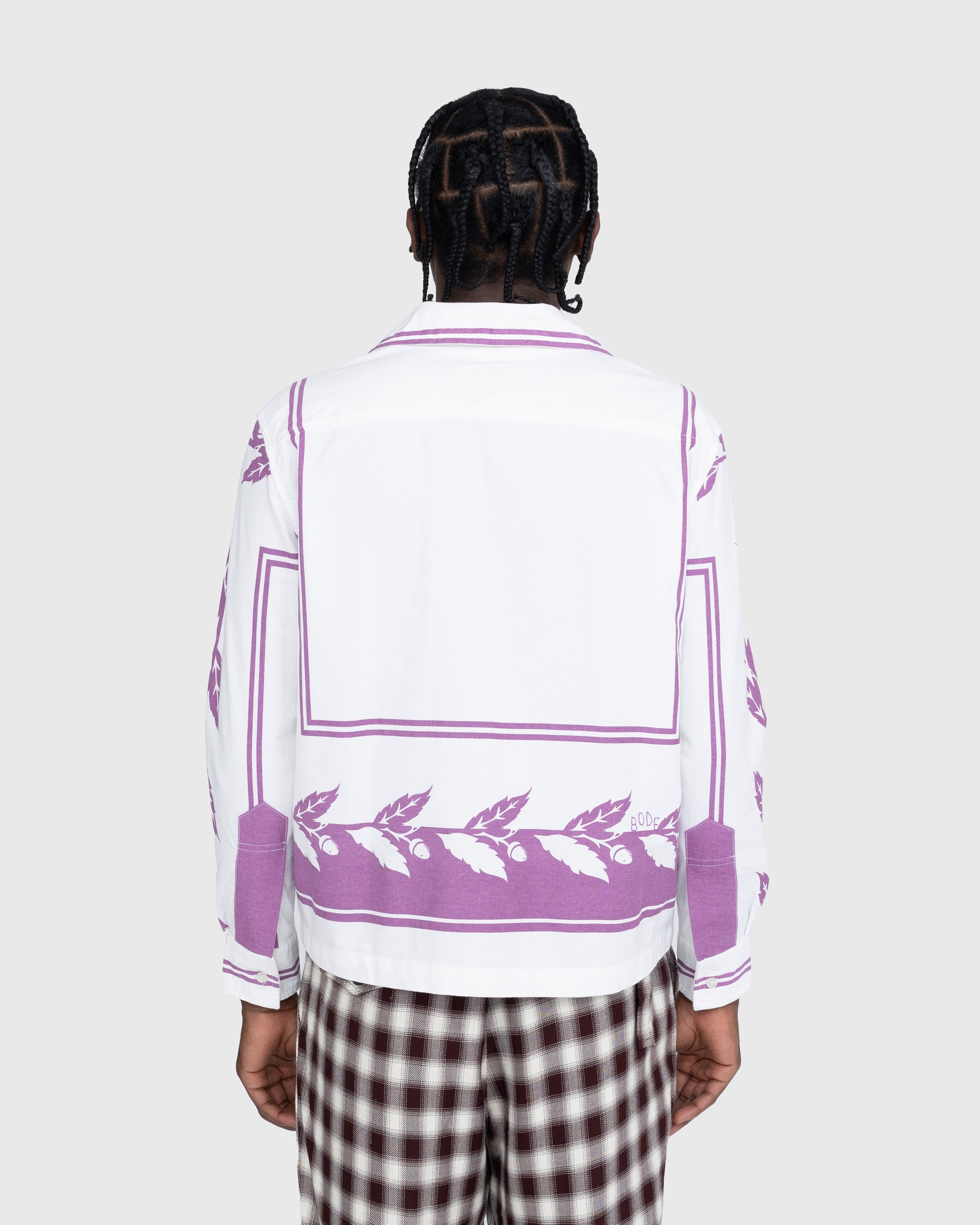 Bode – Inverse Acorn Long-Sleeve Shirt Purple - Shirts - Purple - Image 4
