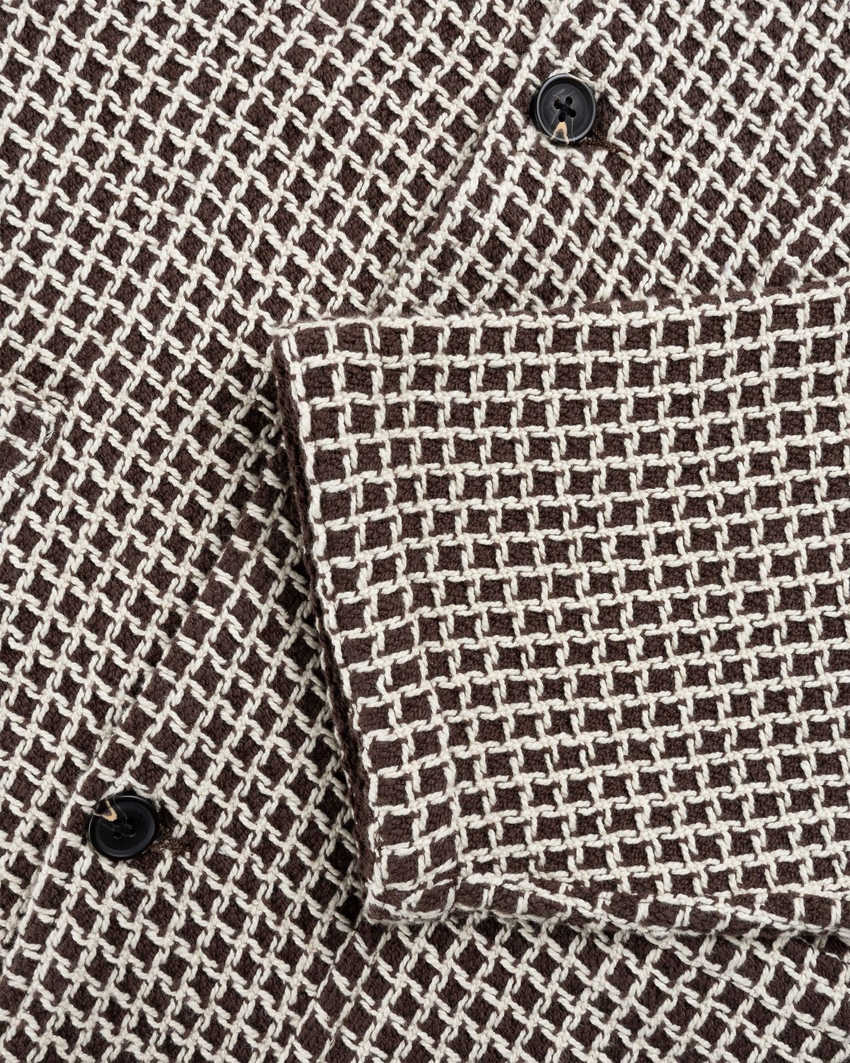 Bode – Reversible Duo Waffle Jacket Brown - Outerwear - Brown - Image 5