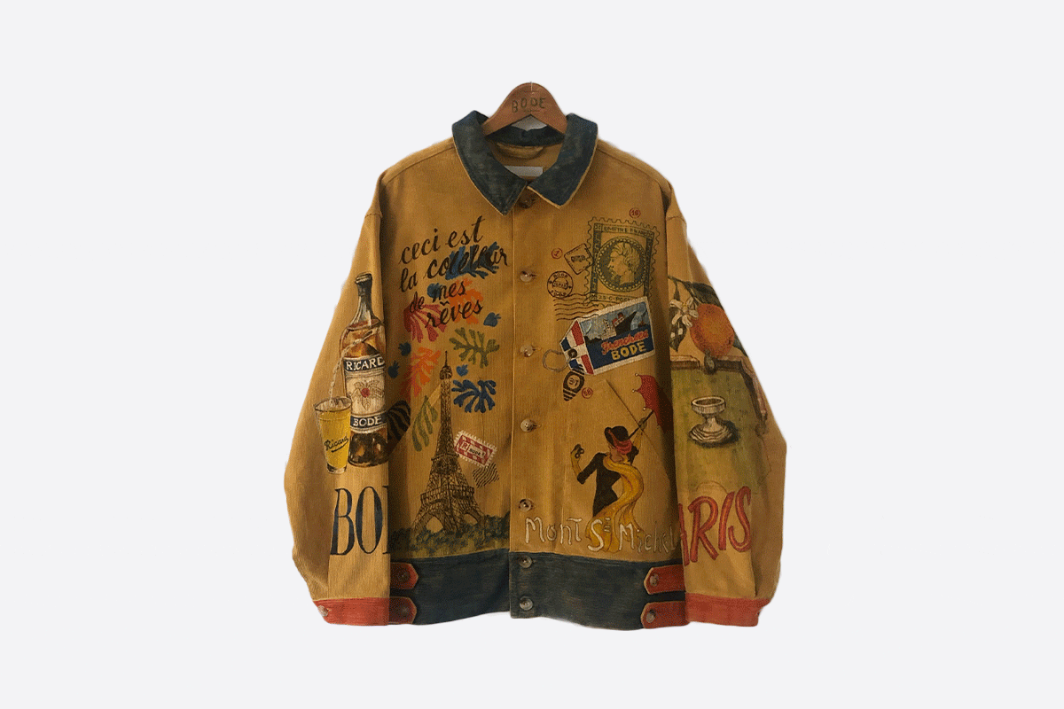 GIF that includes items from Bode, Dior and Jil Sander