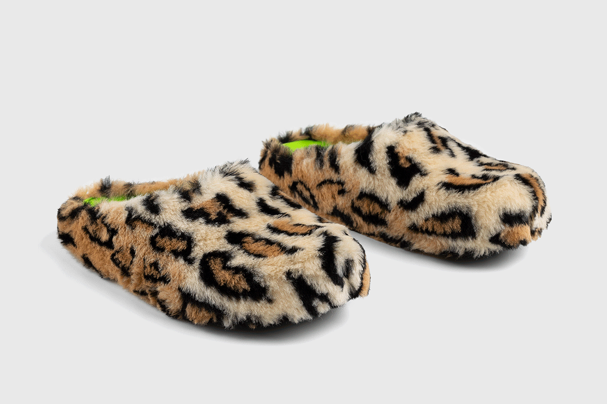 Marni FW22 Has Fluffy Leopard Print Mules, Shop The Drop Here